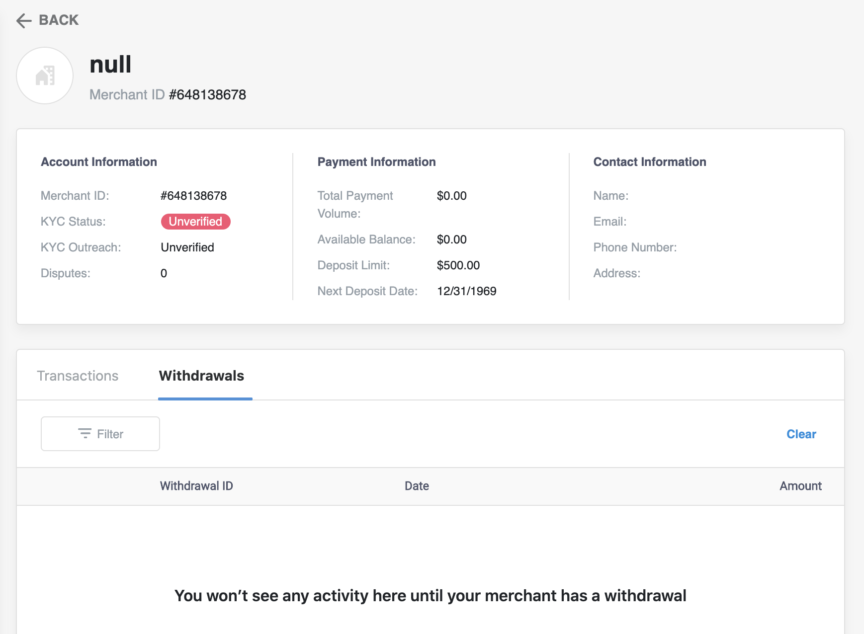 How to view a merchant's payouts in WePay's Partner Center