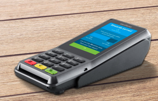Product image of the VeriFone P400 Terminal device.